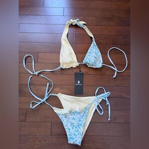 Blackbough Yellow and Blue Floral Bikini